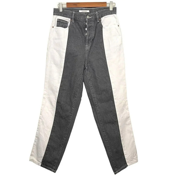 PacSun High Rise Straight Button Fly Jeans Colorblock Y2K Grunge Size 27 - Picture 11 of 11